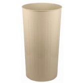 WITT Tall Steel Indoor Waste Receptacle - 20 gallon, Almond